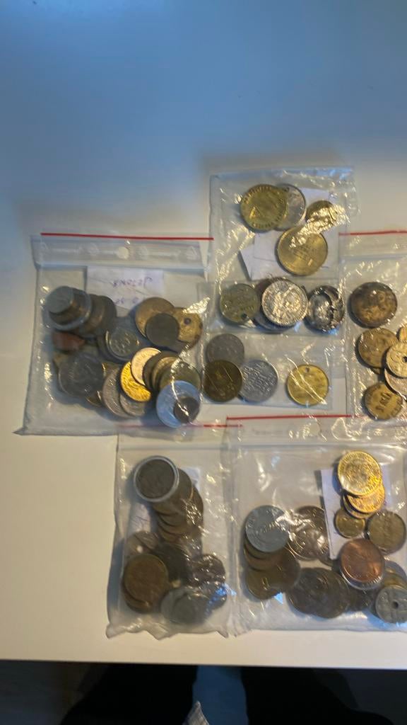 Allerlei jetons 0,850 gram, Timbres & Monnaies, Pièces & Médailles, Enlèvement ou Envoi