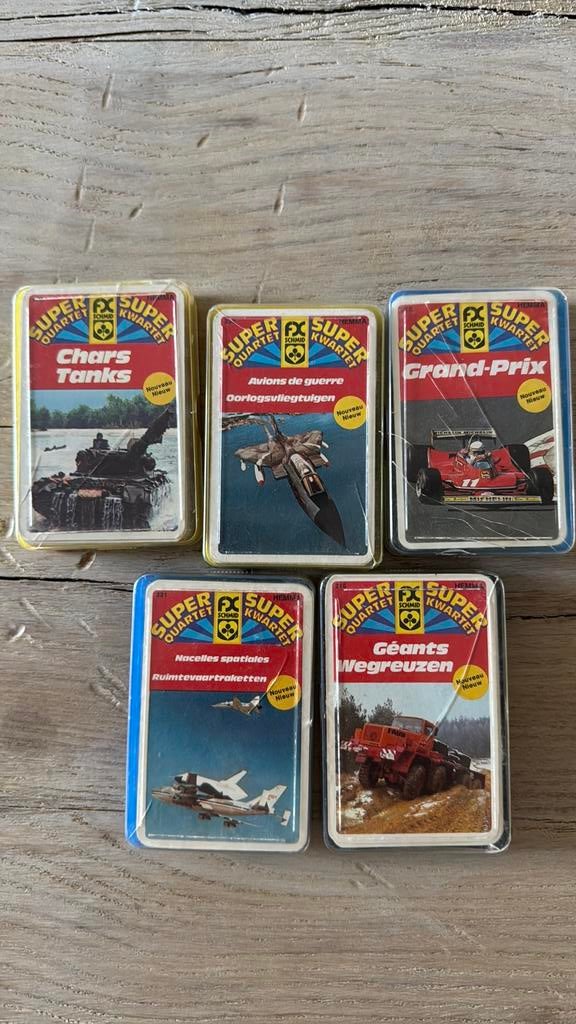 5 sets kwartet kaarten FX Schmid, Enlèvement, Comme neuf