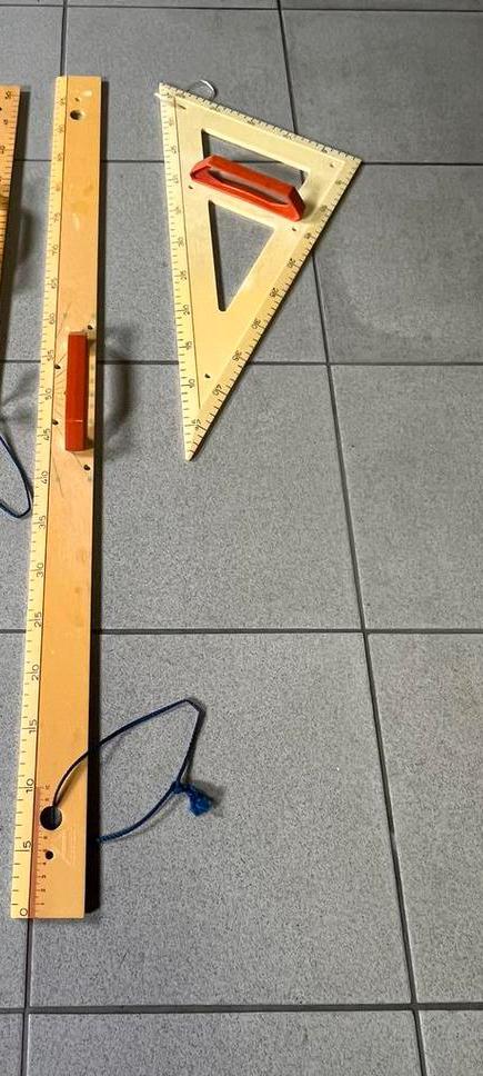 Tekenmateriaal; meetlat, tekendriehoek van Wissner, Ophalen of Verzenden, Gebruikt