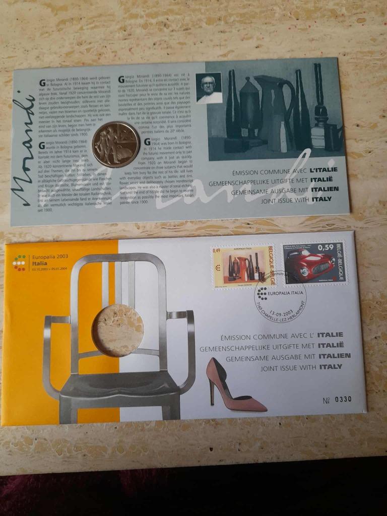 Numisletter 'Europalia 2003 Italia'  nr. 0330, Met envelop, Europa, Ophalen of Verzenden, Gestempeld