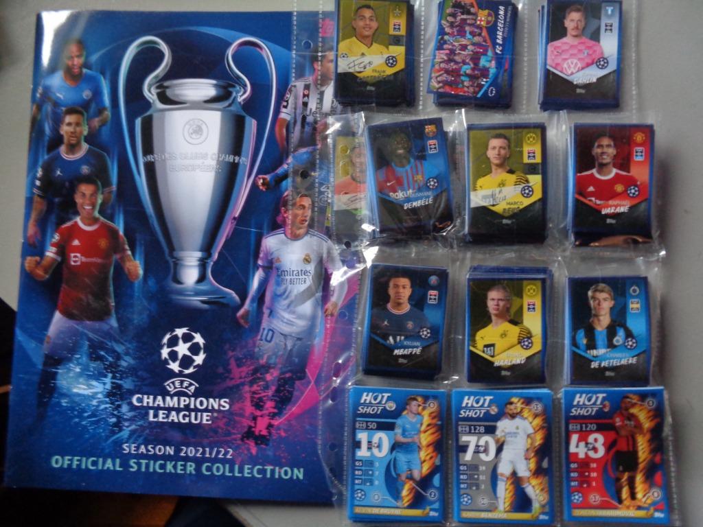 TOPPS VOETBAL  CHAMPIONS LEAGUE 2021/22  VOLLEDIGE VOLLE, Hobby en Vrije tijd, Stickers en Plaatjes, Ophalen of Verzenden