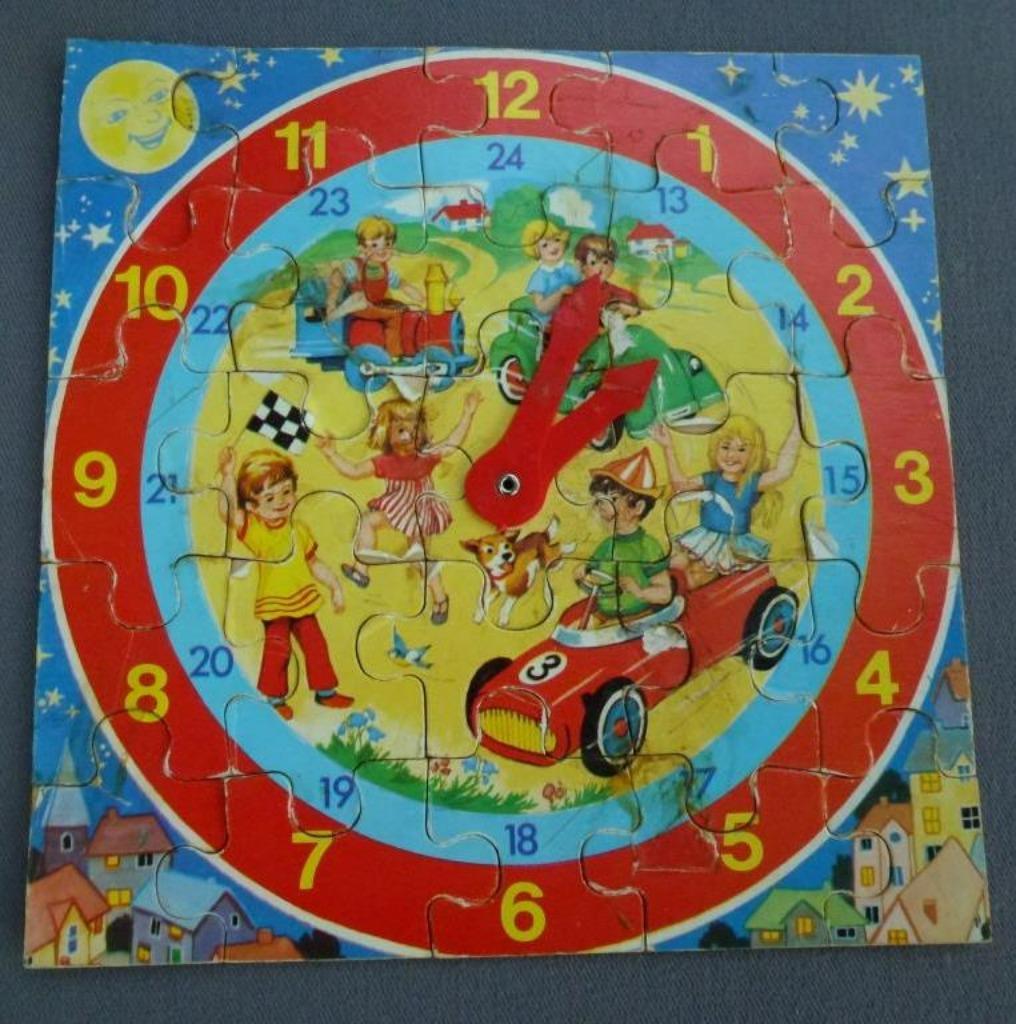 montre puzzle 25 pièces de bois, Enfants & Bébés, Enlèvement ou Envoi, 10 à 50 pièces, Utilisé, 2 à 4 ans