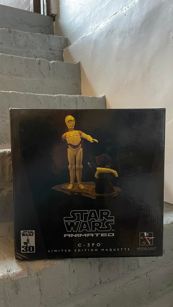 Star Wars Gentle Giant C3PO + Jawa Animated, Ophalen of Verzenden, Zo goed als nieuw, Beeldje of Buste
