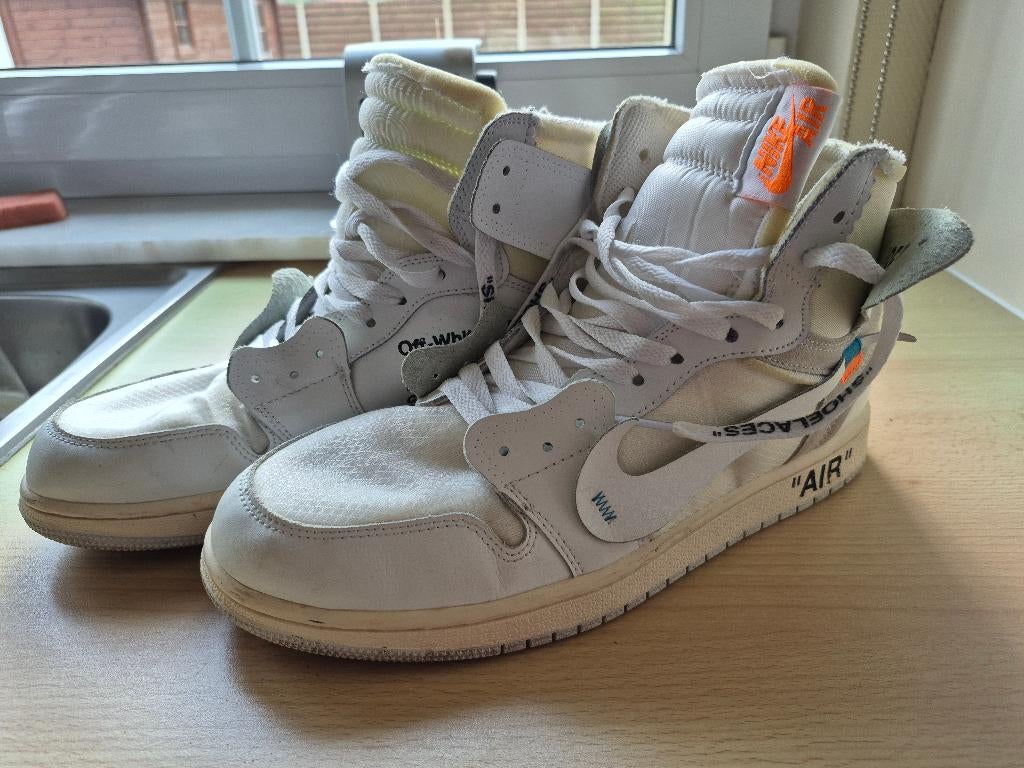 Jordan 1 retro high off white euro maat 44, Kleding | Heren, Schoenen, Gedragen, Sneakers, Overige kleuren, Ophalen of Verzenden
