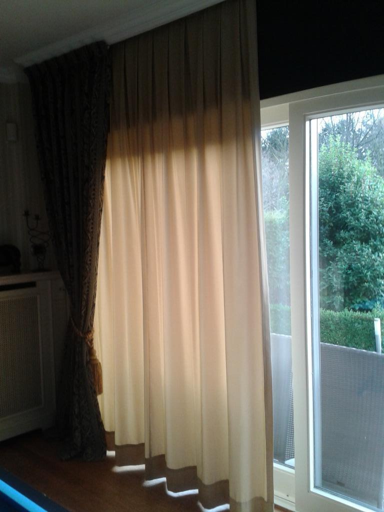 lange overgordijn: H 2,60m * B 1,70m, Huis en Inrichting, Stoffering | Gordijnen en Lamellen, Crème, Beige, Ophalen of Verzenden