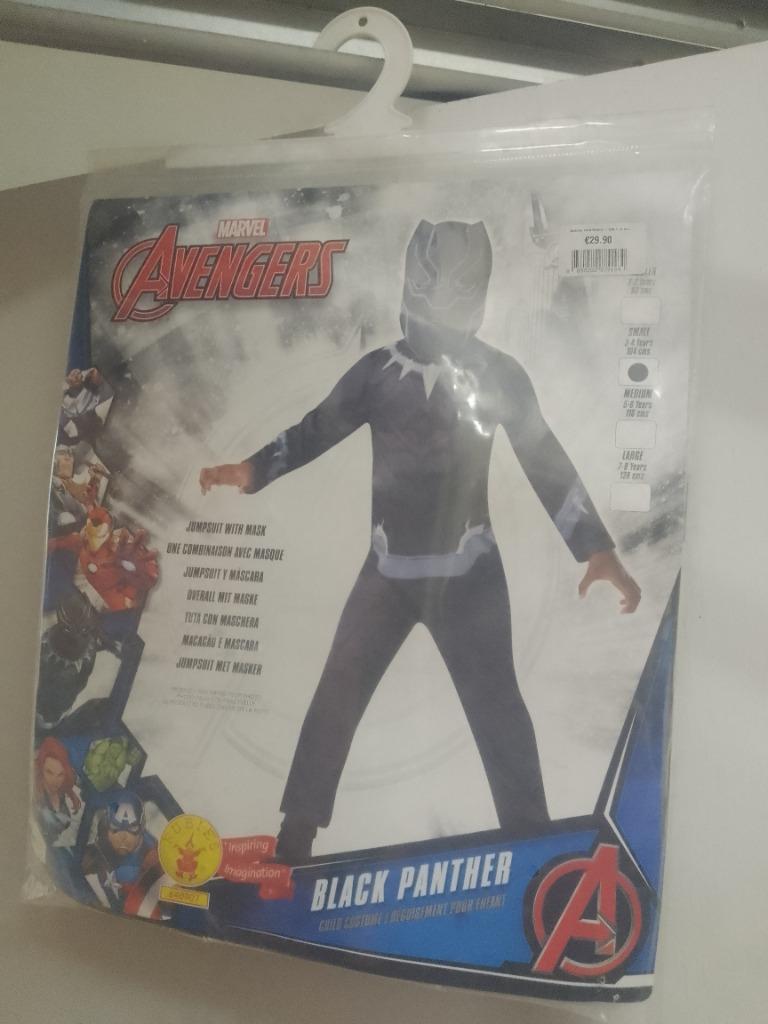 nieuw verkleed kostuum black panther voor 3 a 4 jaar marvel, Enlèvement ou Envoi, Neuf, Garçon ou Fille