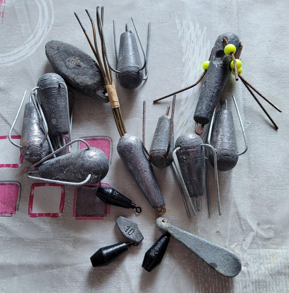 Lot de plombs divers pour pèche en mer., Enlèvement ou Envoi, Utilisé, Flotteur ou Plomb