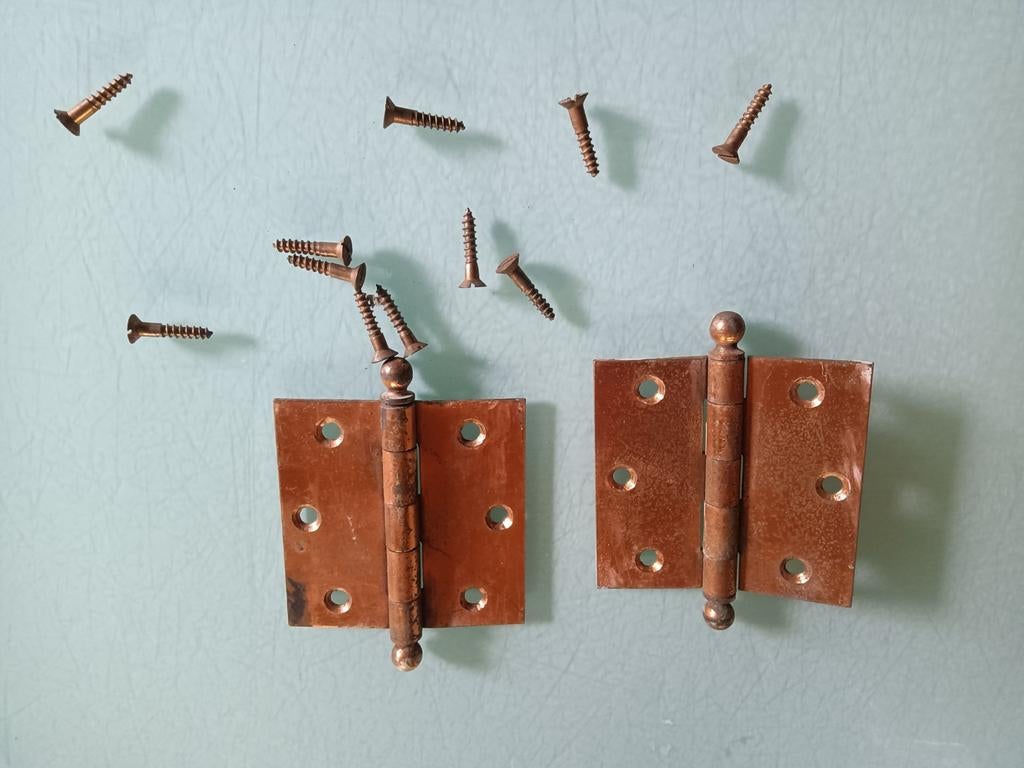 Twee scharnieren, Ophalen of Verzenden, Gebruikt