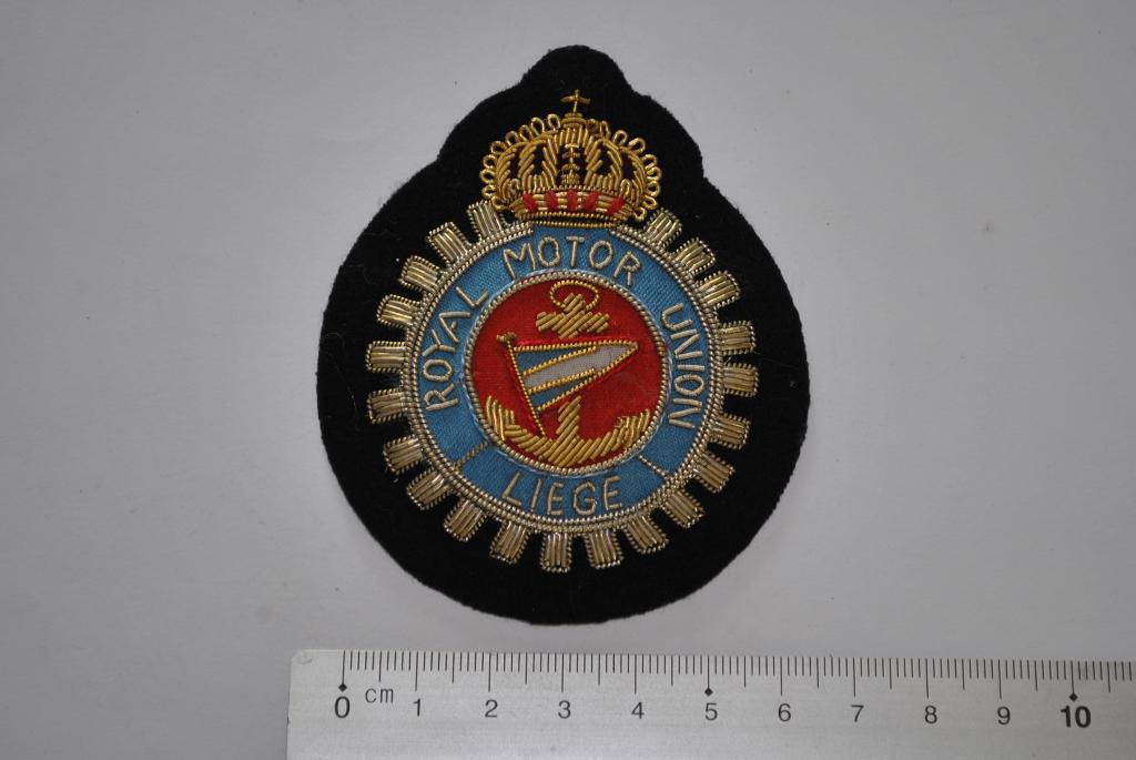 BADGE BRODE ROYAL MOTOR UNION RMU COURSE ECUSSON NAVIGATION, Collections, Marine, Comme neuf, Autres types, Bateau à moteur ou Voilier