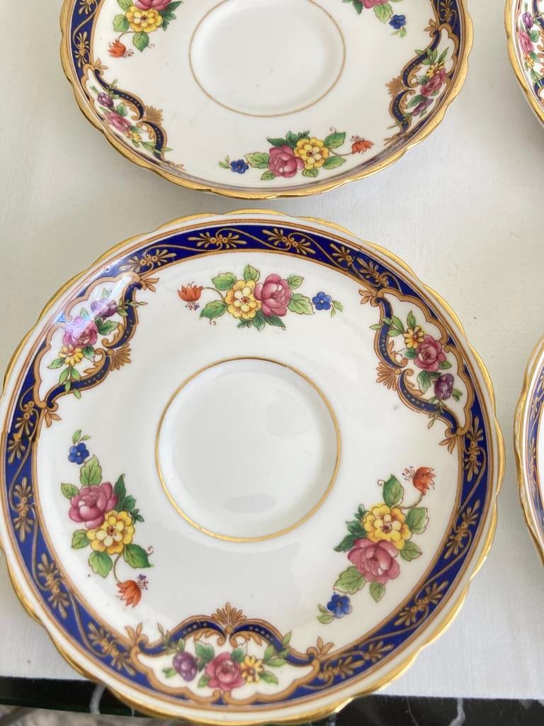 4 schoteltjes Tuscan Fijn Engels Been China Bloemen, Ophalen of Verzenden