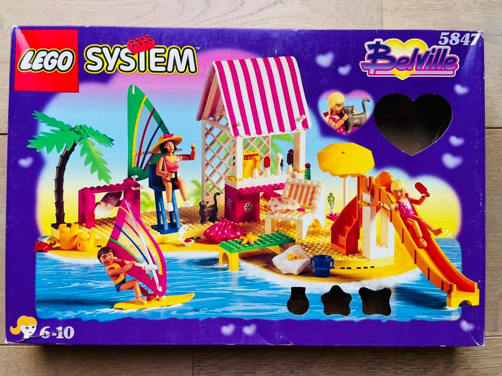 LEGO Belville 5847 : Het Strandhuis + glijbaan +surfparadijs, Kinderen en Baby's, Ophalen, Gebruikt, Lego