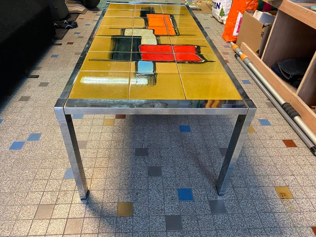 Prachtige Belarti keramiek salontafel 70’s, Enlèvement, Comme neuf