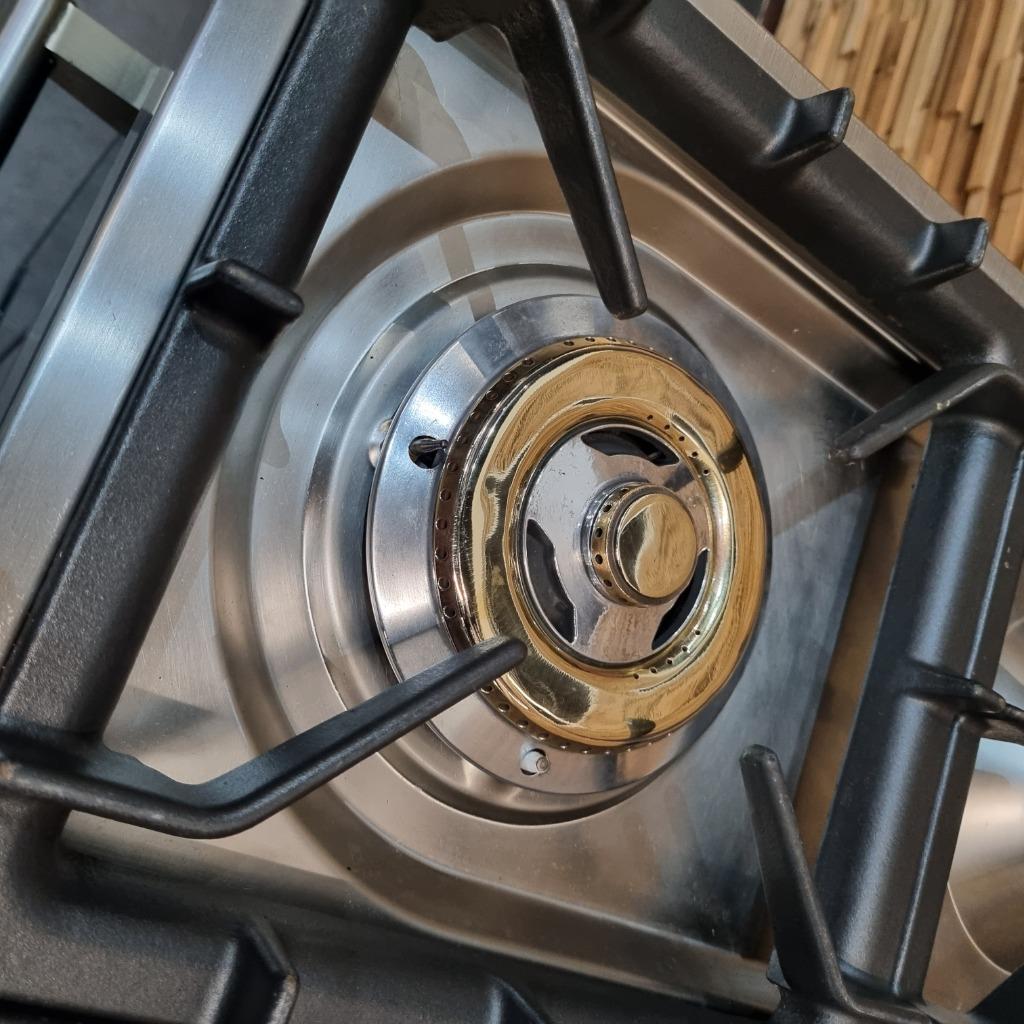 🔥 Poêle Boretti de luxe 60 cm noir brillant + 4 brûleurs en, Electroménager, Gaz, Classe énergétique A ou plus économe, Enlèvement ou Envoi