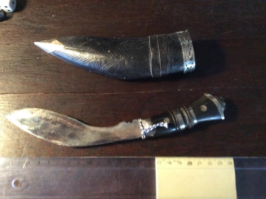 antiek Kukri mes, Verzamelen, Militaria | Algemeen, Ophalen of Verzenden, Overige soorten, Mes of Dolk