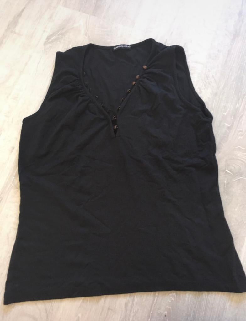 zwart topje met knoppen maat L, Kleding | Dames, Zwart, Maat 42/44 (L), Ophalen of Verzenden, Zo goed als nieuw