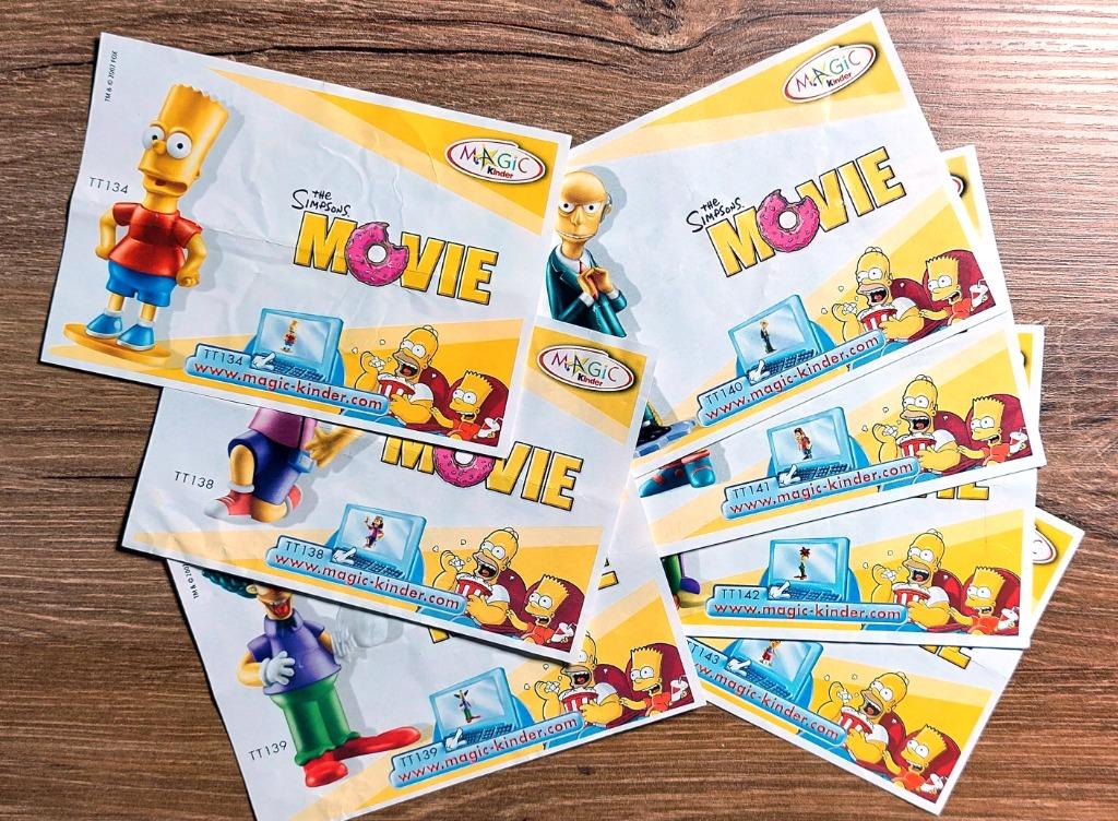 7 papiers BPZ The Simpsons Europe 2007, Collections, Enlèvement ou Envoi, Comme neuf, Figurines en plastique dur