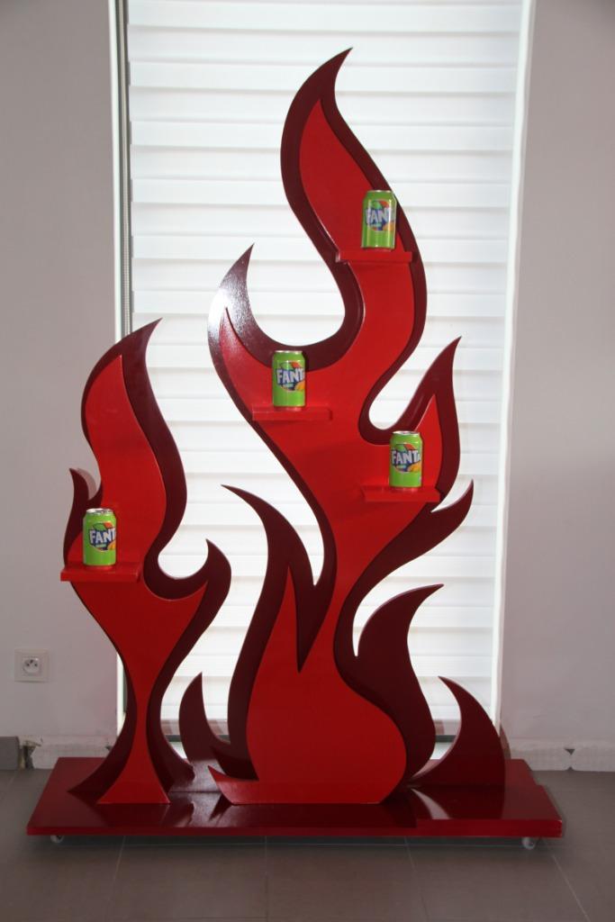 Display stand staander etalage winkel vuur vlammen, Zakelijke goederen, Kantoor en Winkelinrichting | Winkel en Inventaris, Ophalen