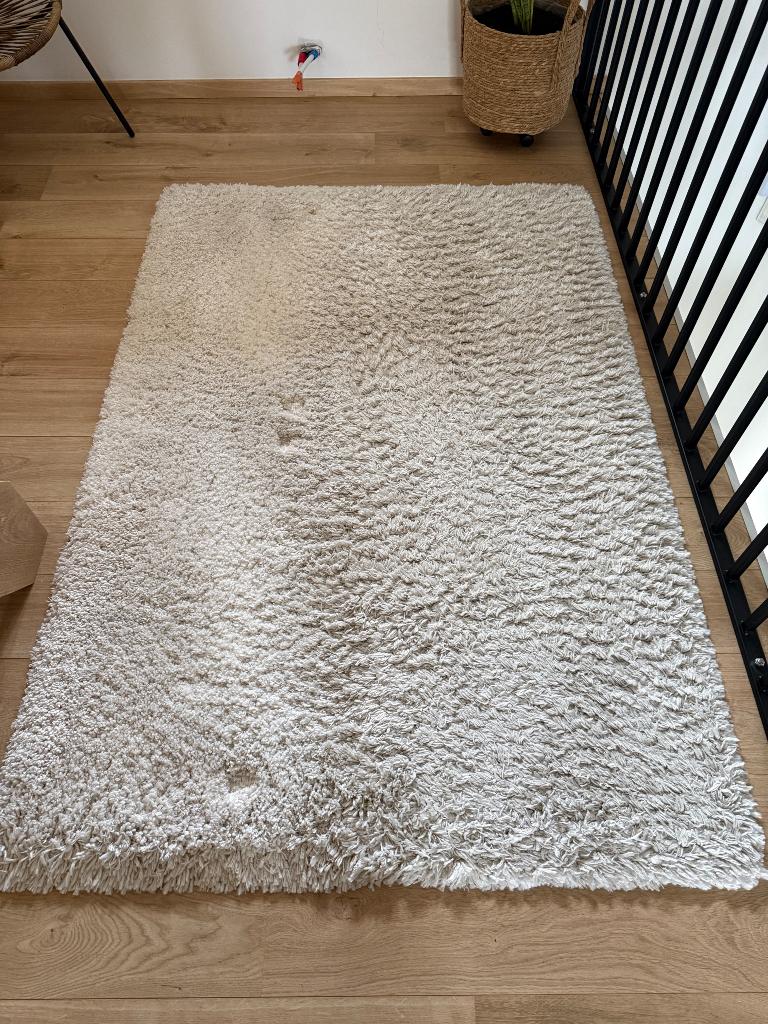 Tapis Vollerslev ikea beige/blanc 133x195, Maison & Meubles, Ameublement | Tapis & Moquettes, 150 à 200 cm, Comme neuf, 100 à 150 cm