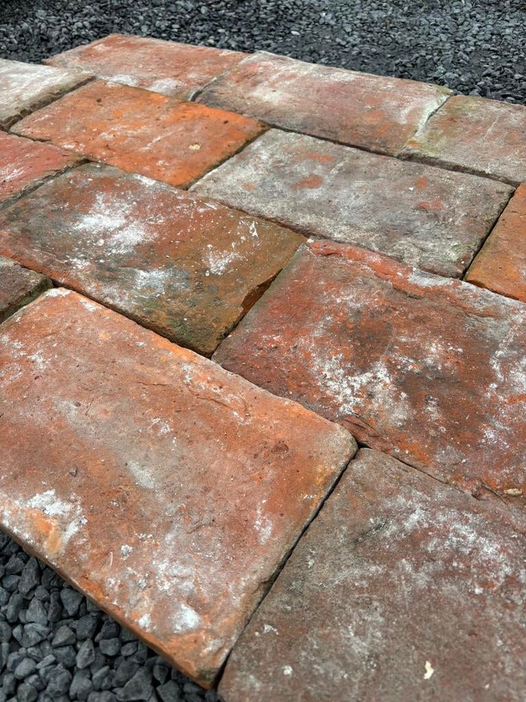 Antieke rechthoekige terracotta tegels. BELLEN 0474220705, Antiek en Kunst, Ophalen