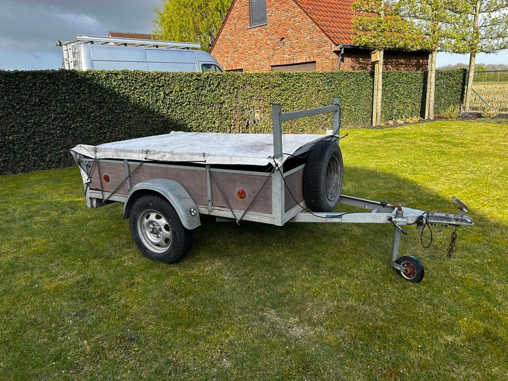Aanhangwagen enkelas 750kg, Auto diversen, Aanhangers en Bagagewagens, Ophalen, Gebruikt