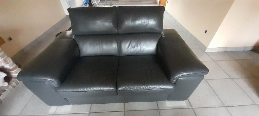 Lederen salon., Huis en Inrichting, Zetels | Complete zithoeken, Ophalen, Gebruikt, Leer