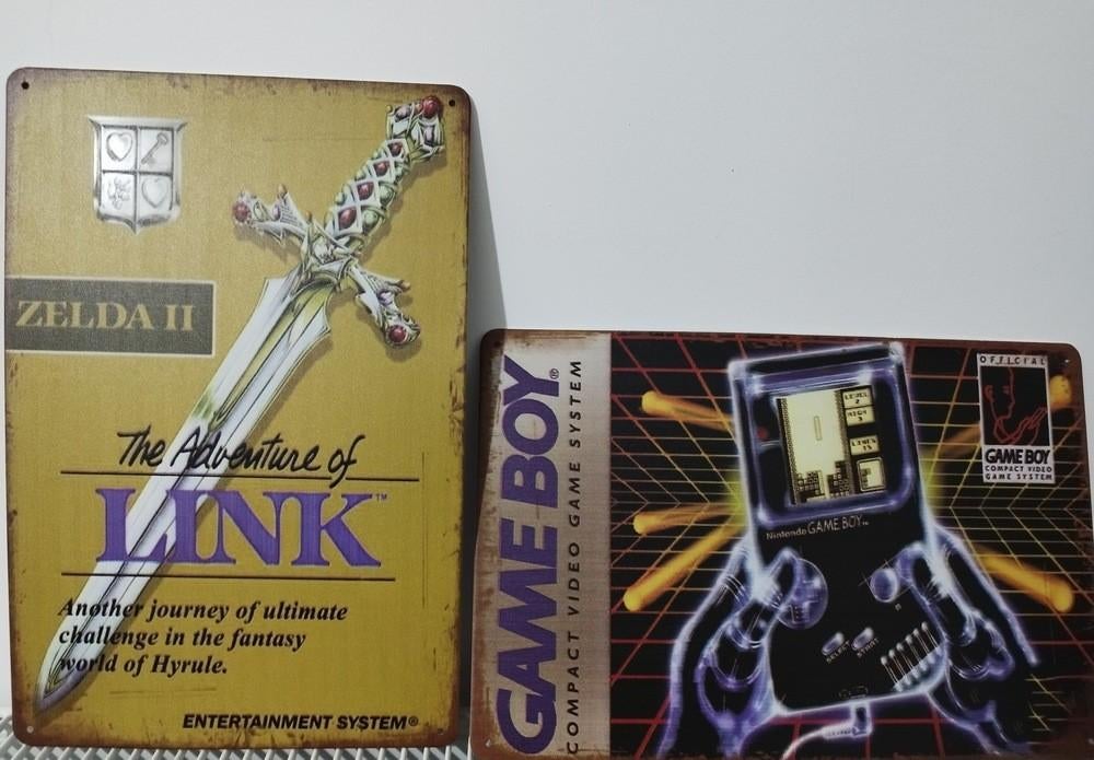 2 plaques décoratives "Zelda" et "Game Boy", Ophalen of Verzenden
