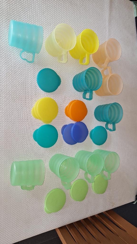 Tupperware koffie thee drink beker met oor handvat, Ophalen of Verzenden, Zo goed als nieuw