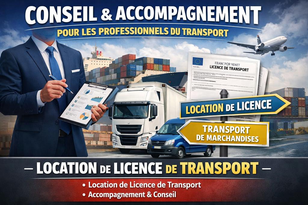 Location licence de transport et conseil