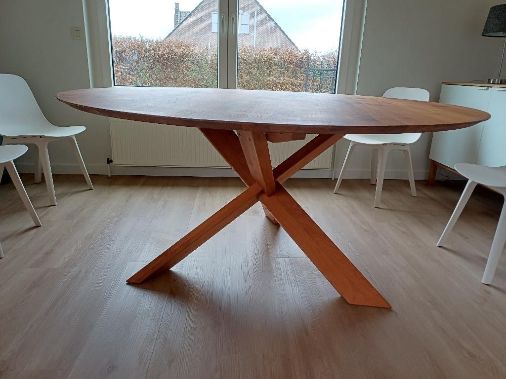 Ronde tafel Ethnicraft, Huis en Inrichting, Ophalen, 150 tot 200 cm, Rond, Nieuw