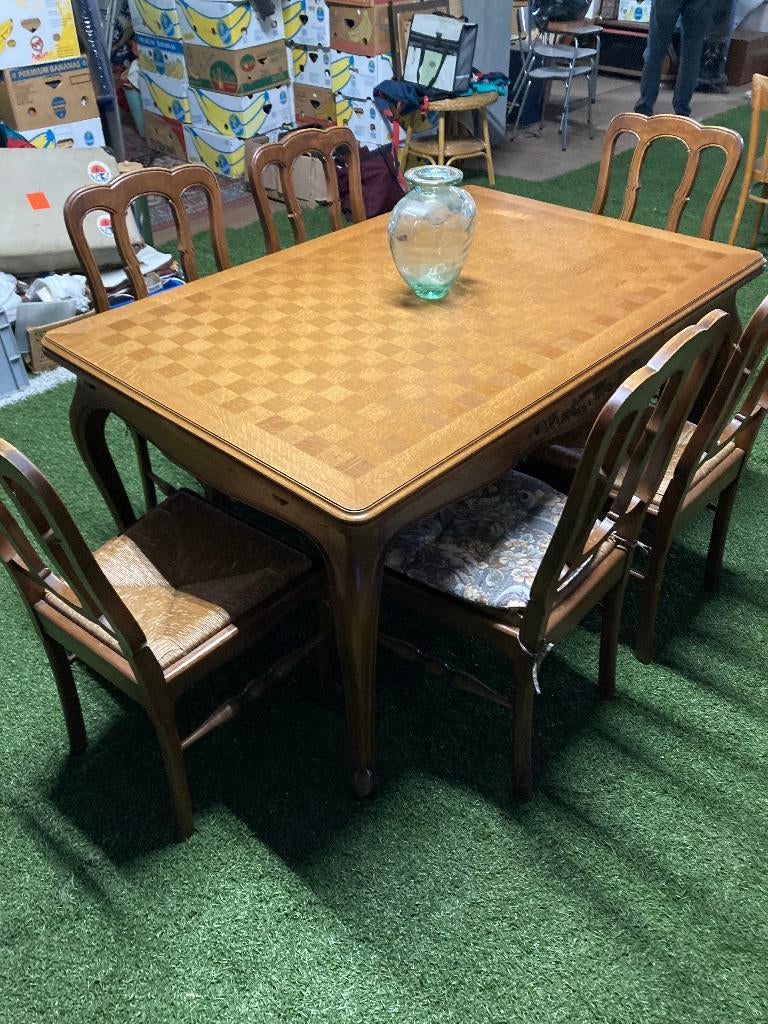 tafel en stoelen, Ophalen, Gebruikt, 100 tot 150 cm, Vijf personen of meer