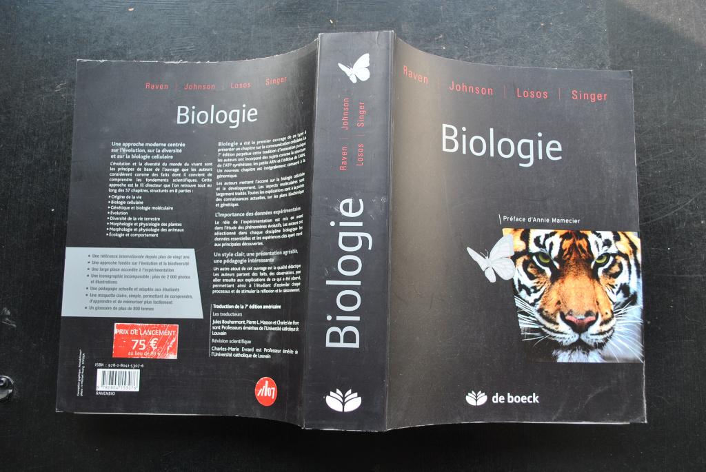 BIOLOGIE RAVEN JOHNSON LOSOS SINGER DE BOECK 1è Edition 2007, Boeken, Wetenschap, Gelezen, Overige wetenschappen, Ophalen of Verzenden