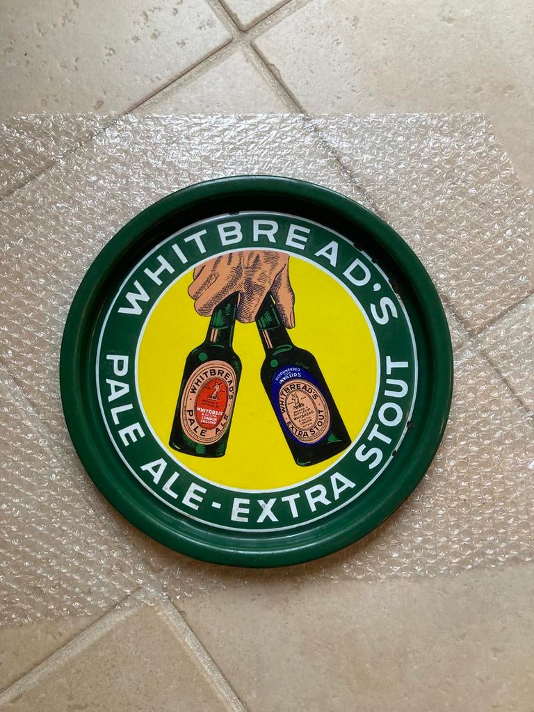 Oude emaille whitbread plateau, Ophalen of Verzenden, Zo goed als nieuw
