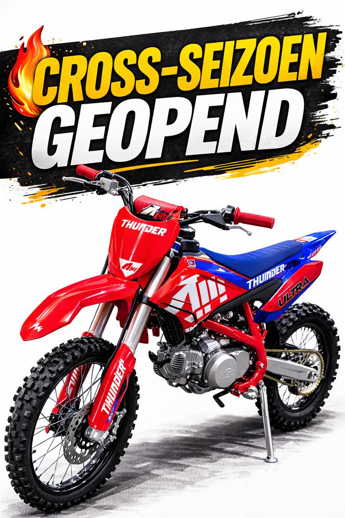 125cc Dirtbike Pitbike Crossmotor – 85 km/u – Nieuw, Motoren, Overige Motoren, 11 kW of minder, 1 cilinder, Verzenden