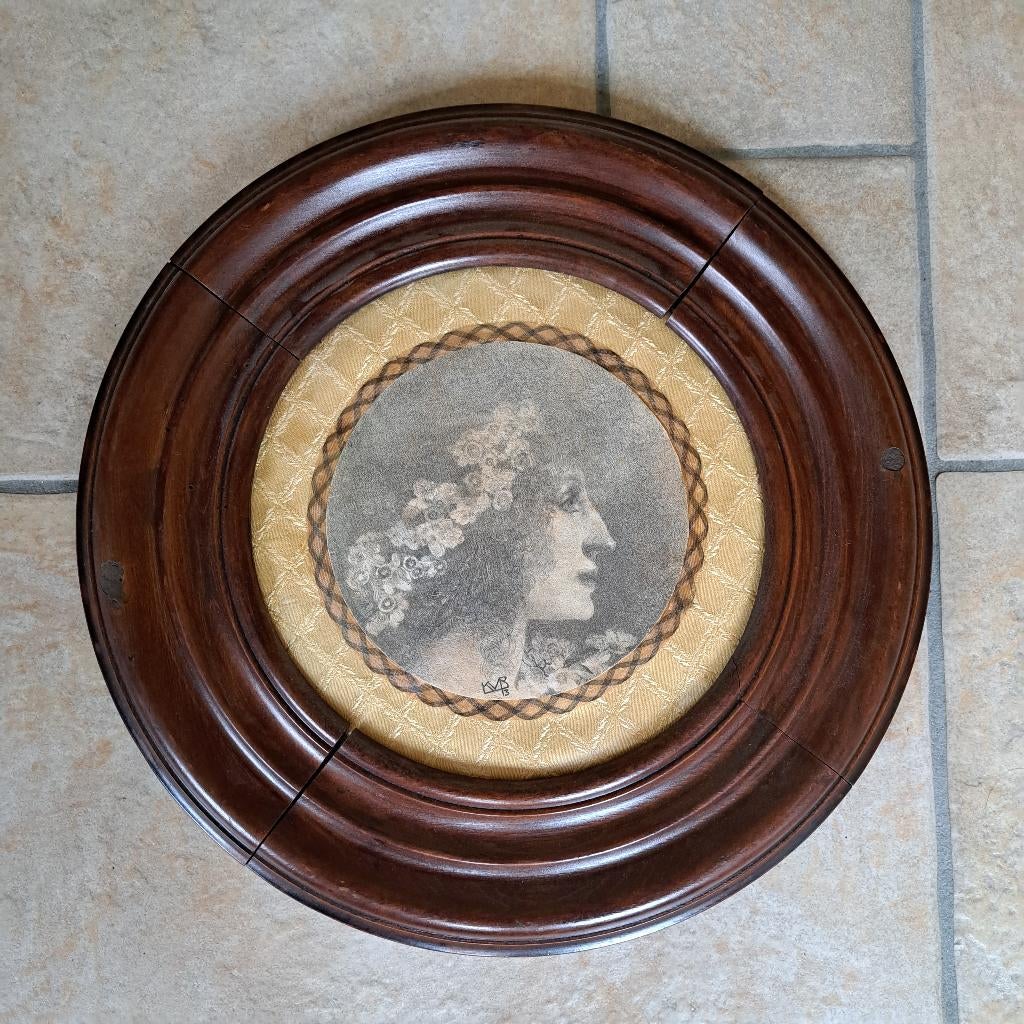 Vrouwelijke litho KVB Karel Van Belle, Antiek en Kunst, Ophalen