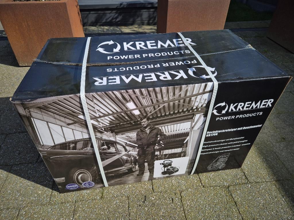 Hogedrukreiniger Kremer KR170B Benzine 7pk, Tuin en Terras, Ophalen, Nieuw, Benzine, Met regelbare waterdruk