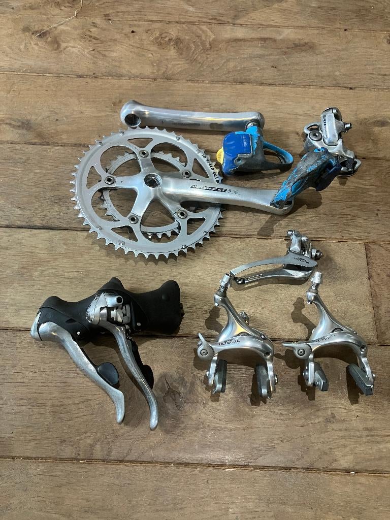Shimano Ultegra - 105 - Campagnolo - Onderdelen, Crankstel of Pedalen, Gebruikt, Ophalen of Verzenden, Aluminium