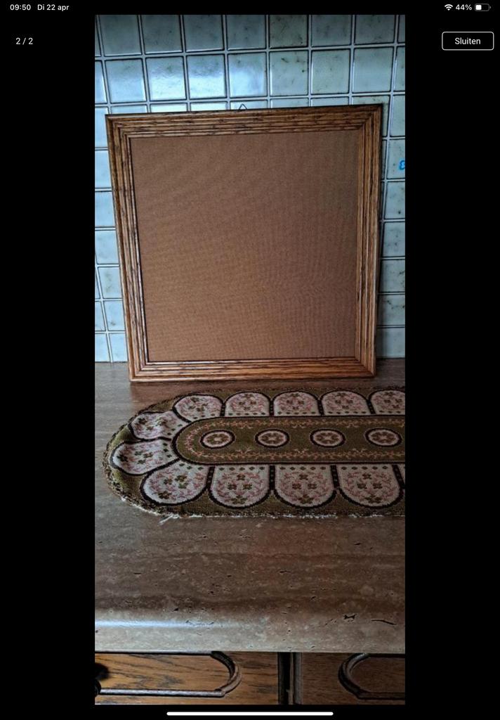 Houten kader zonder glas nieuwe staat 44 cm op 44 cm, Ophalen, Zo goed als nieuw