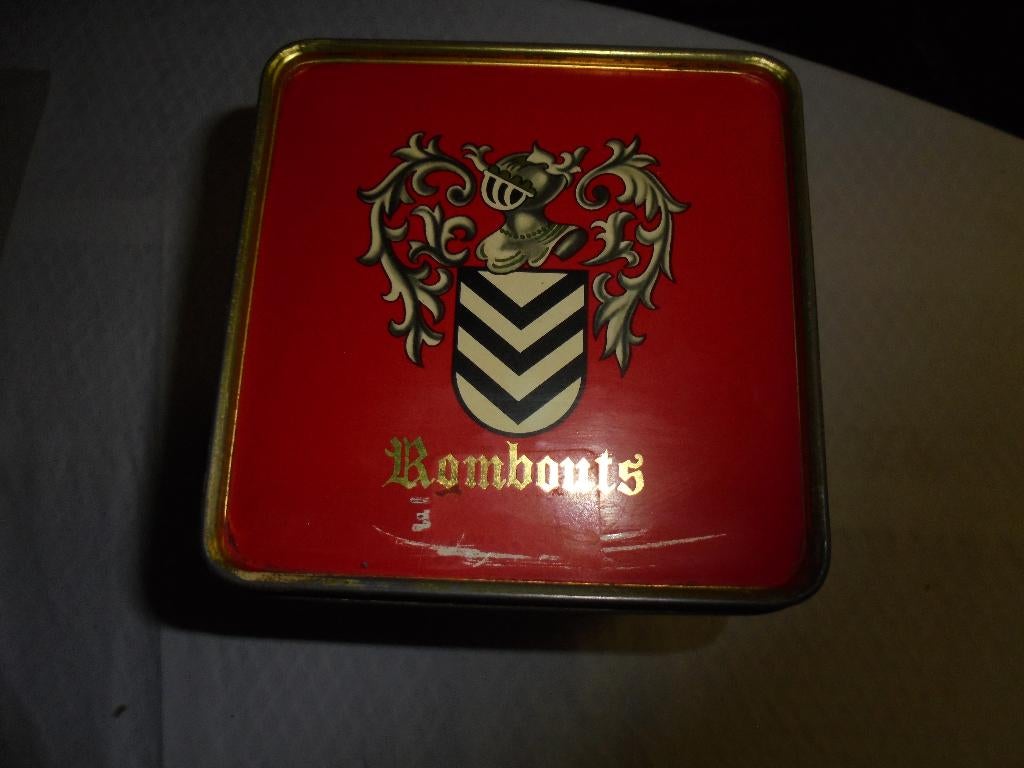 Vintage blik Romboutskoffie, Enlèvement ou Envoi, Utilisé, Café, Autres marques