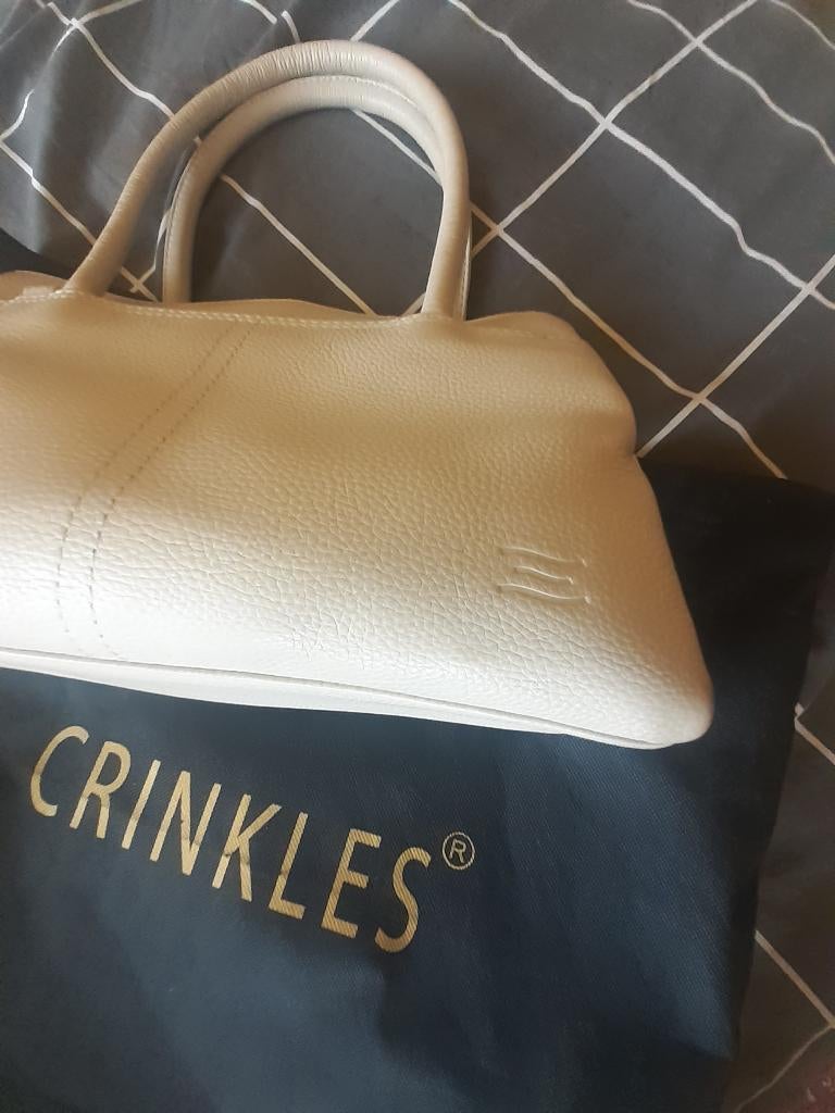 Handtas Crinkles, Verzenden, Nieuw, Beige, Handtas