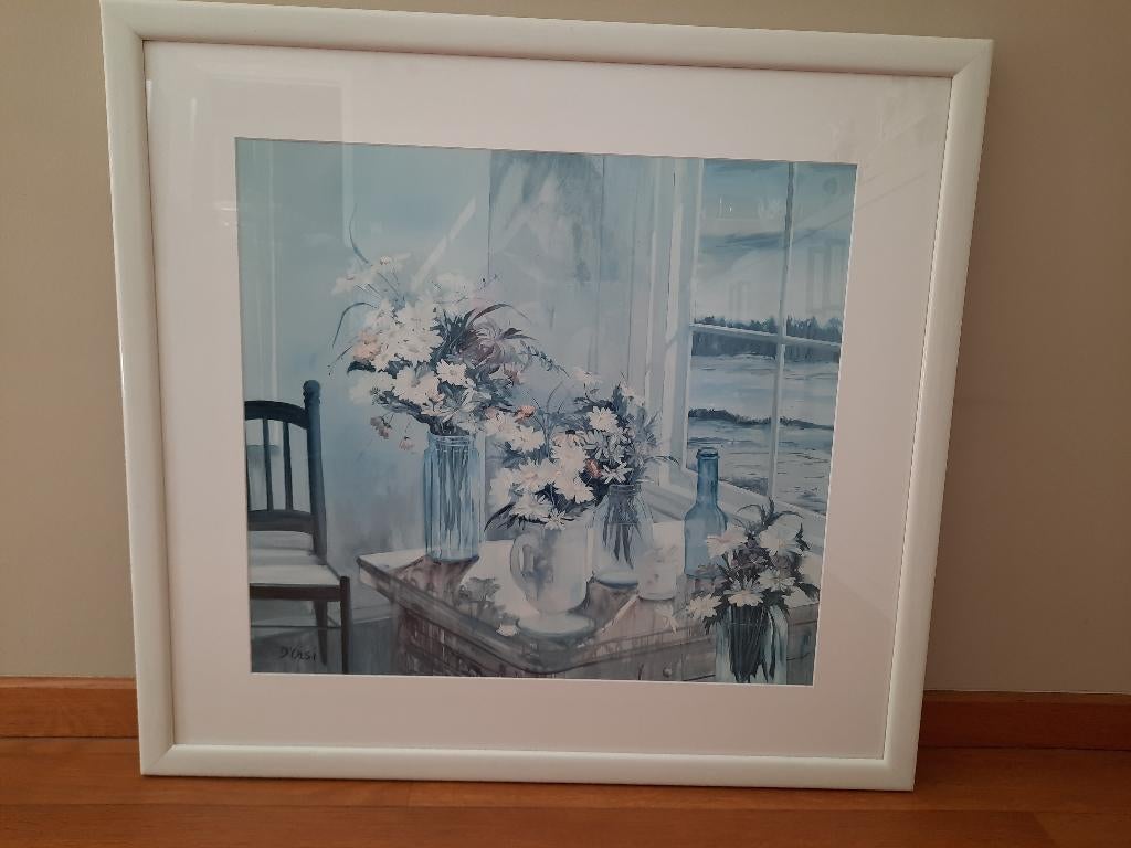 Tekening in een witte kader, Ophalen, Zo goed als nieuw, 50 tot 75 cm, Tekening