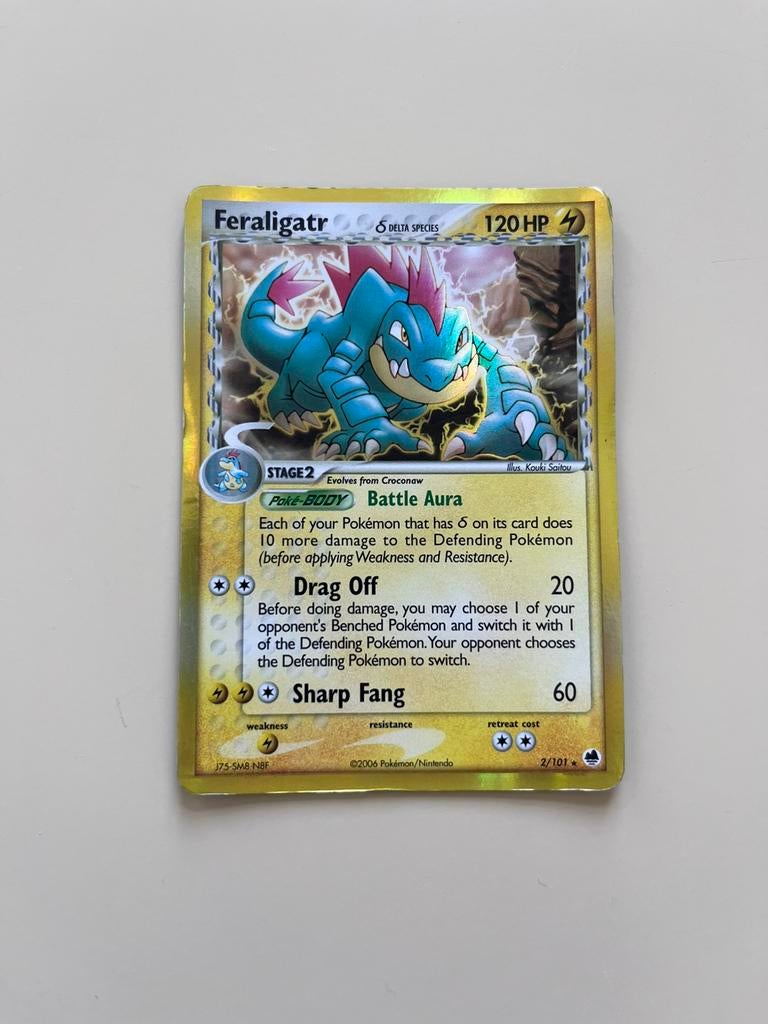 Pokémon Card Feraligatr Holo, Dragon Frontiers, Vintage2/101, Ophalen of Verzenden, Zo goed als nieuw