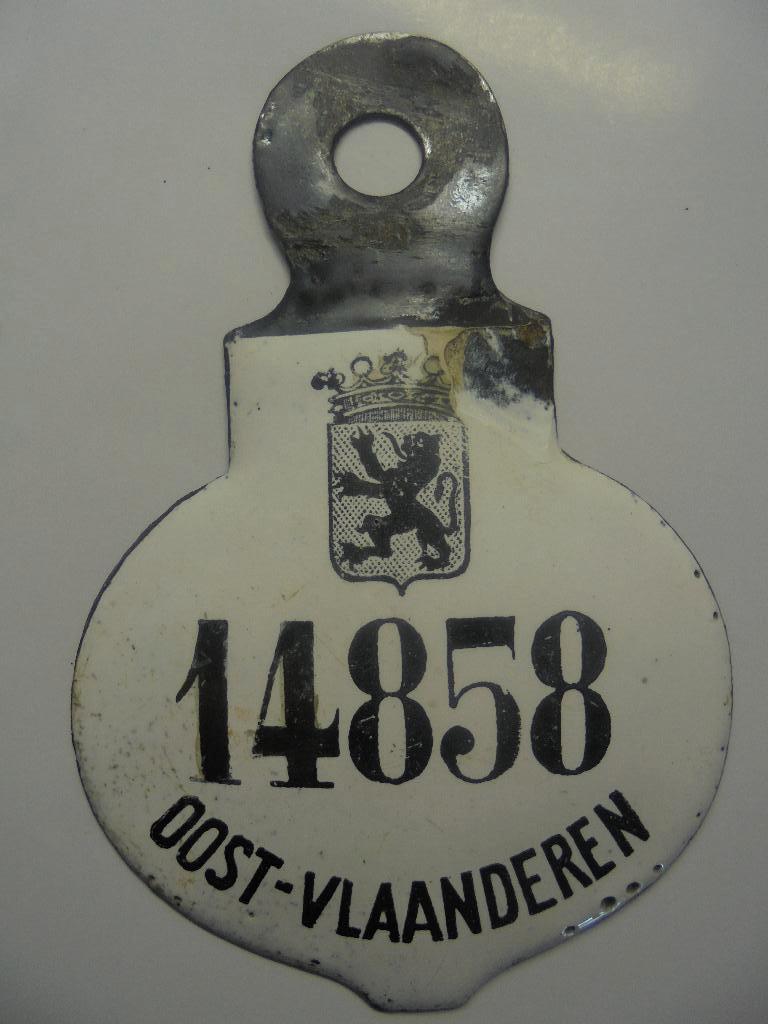 plaque fiscale emaillée 1902 flandre orientale, Enlèvement ou Envoi