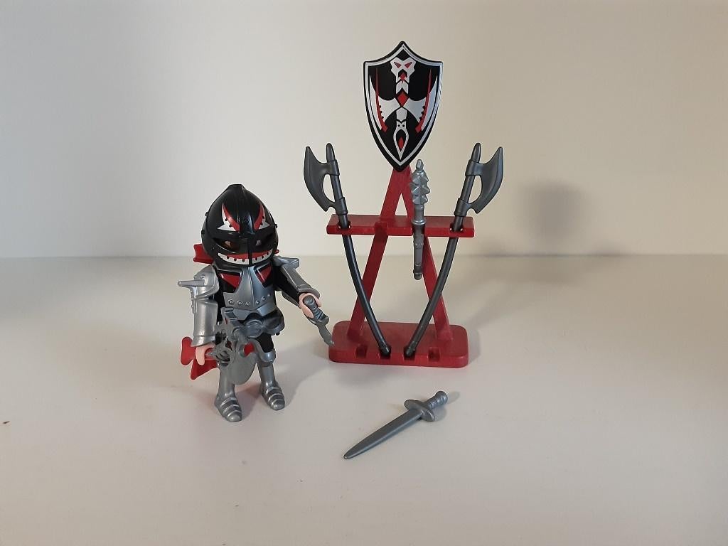PLaymobil ridder en wapenrek - compleet, Kinderen en Baby's, Speelgoed | Playmobil, Ophalen of Verzenden, Zo goed als nieuw, Complete set