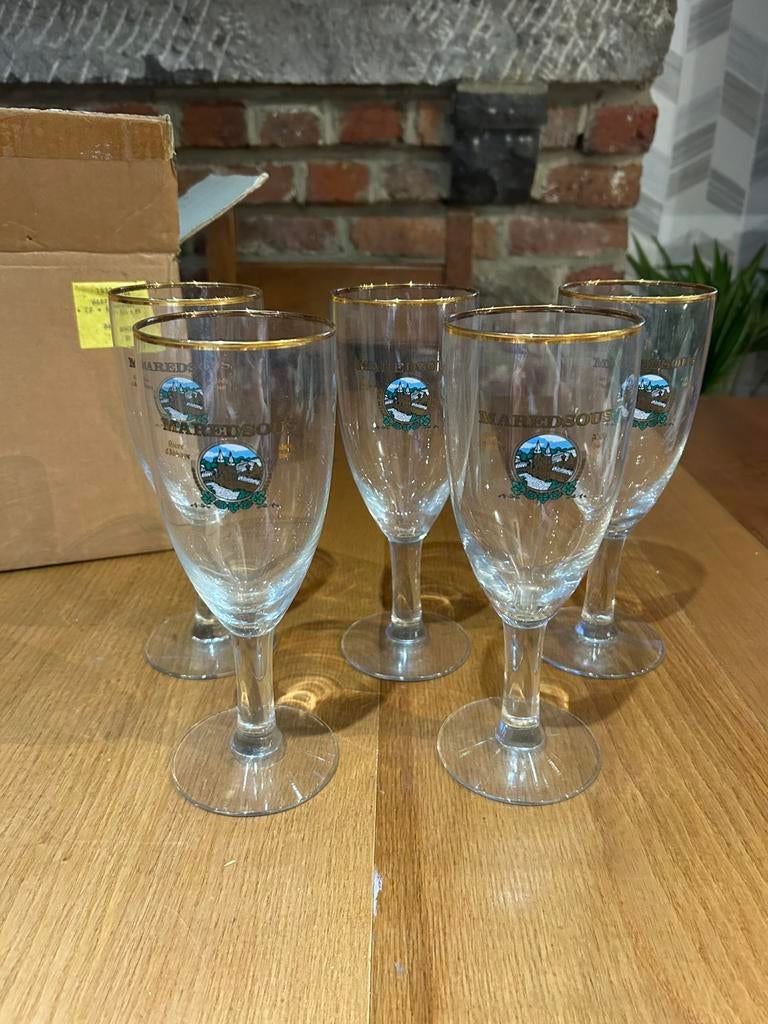 5 verres Maredsous (1 offert), Enlèvement, Verre à bière