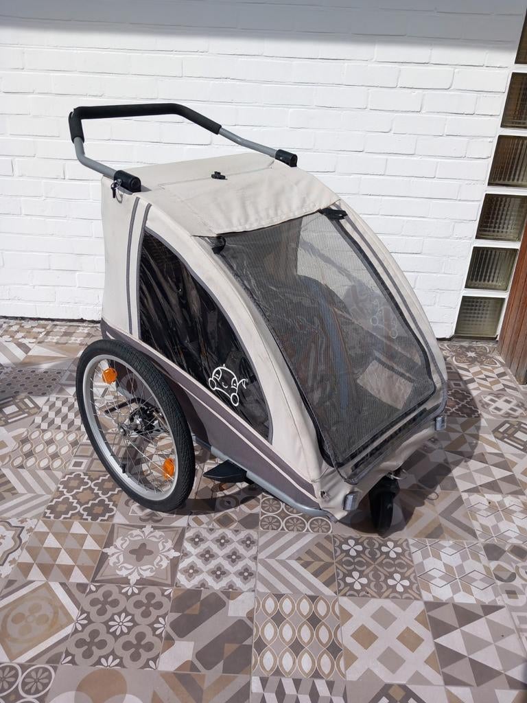 Vantly duofietskar, Fietsen en Brommers, Ophalen, Gebruikt, Opvouwbaar, Kinderkar