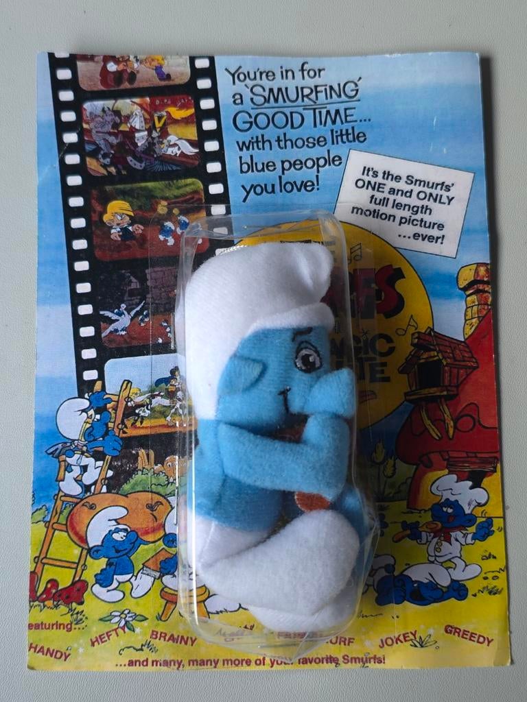 Porte-clé peluche schtroumpf, Collections, Envoi, Neuf, Autres Schtroumpfs, Poupée, Figurine ou Peluche