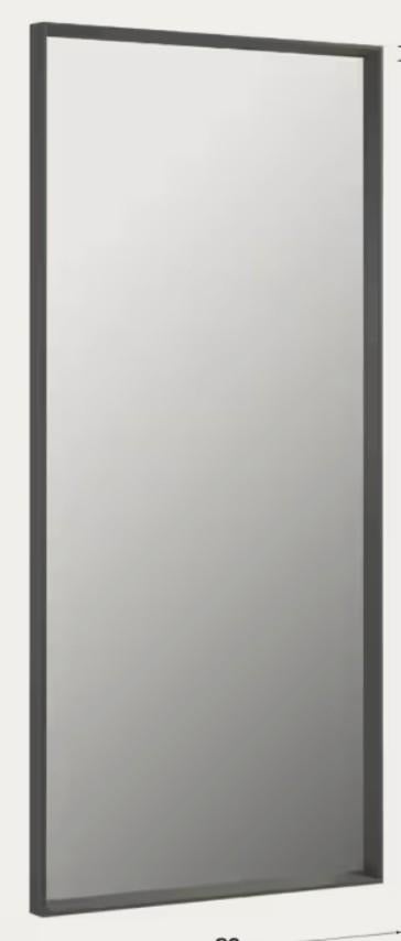 Grand miroir de 2m armature métal noir, Maison & Meubles, Enlèvement