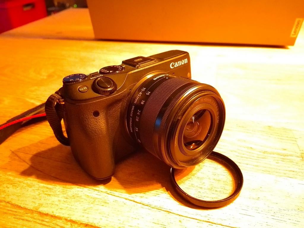 Canon EOS M3 camera met 15-45mm lens, Audio, Tv en Foto, Gebruikt, Canon, Ophalen of Verzenden, 24 Megapixel