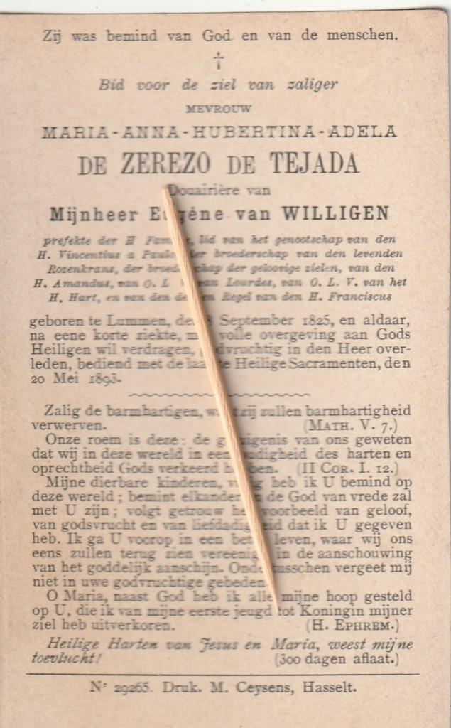 Adel, Noblesse : Lummen, Verzamelen, Bidprentjes en Rouwkaarten, Verzenden