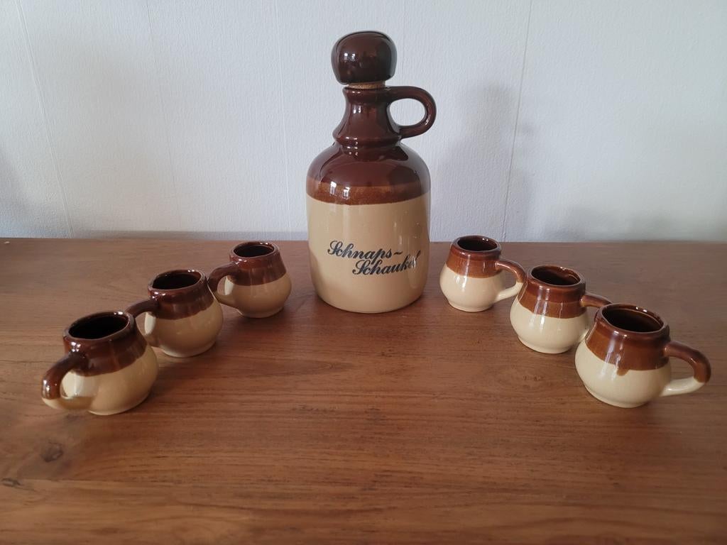 Ancien service à alcool en grès, Antiquités & Art, Enlèvement ou Envoi